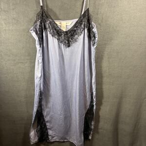 NWT y2k H M women slip dress 8 blue lace fairy grunge whimsigoth festival